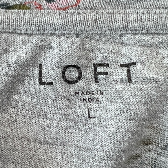 Loft Grey Crossover Paisley Sweatshirt Sweater Size L - Picture 11 of 11